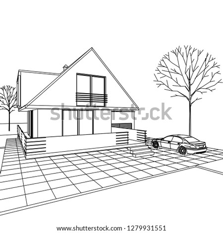  house, 3d illustration
