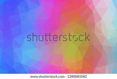 Light Multicolor, Rainbow vector abstract polygonal layout. Geometric illustration in Origami style with gradient. Brand new style for your business design.