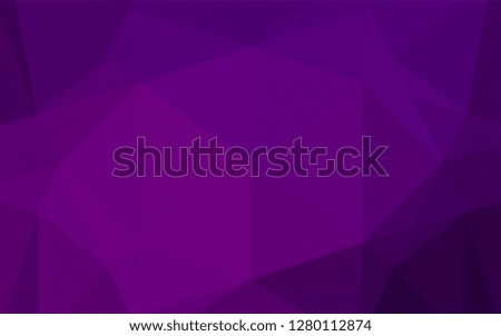Dark Purple vector hexagon mosaic cover. A completely new color illustration in a vague style. Brand new style for your business design.