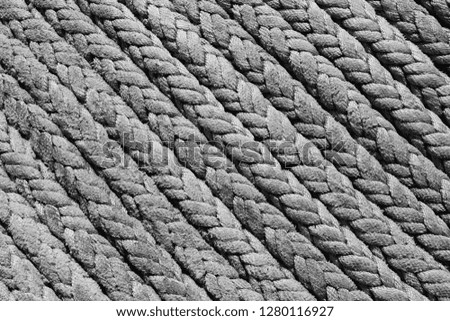 Rope, arranged on a vessel of the Royal Malaysian Navy in Sandakan, Sabah, Malaysia 