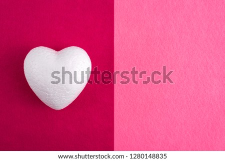 One heart on background.