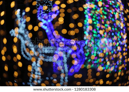 Deer shaped bokeh lights