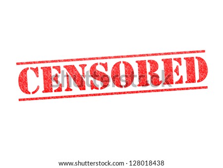 CENSORED red rubber stamp over a white background. Royalty-Free Stock Photo #128018438