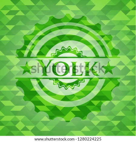 Yolk green mosaic emblem