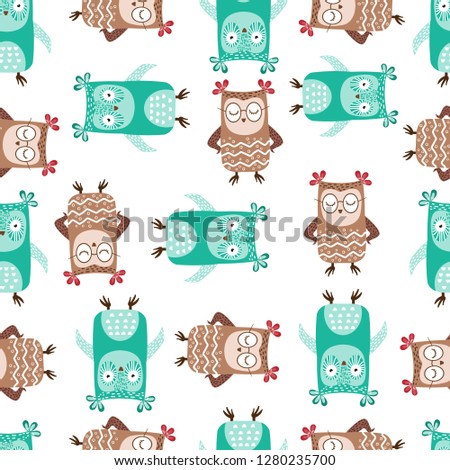 owl vector pattern