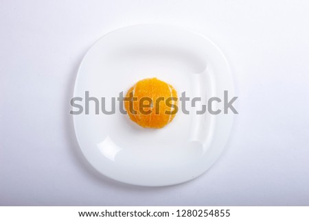 fresh oranges on the plate