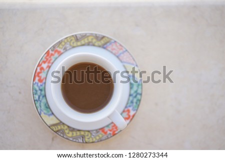 Cup of coffee in coffee house