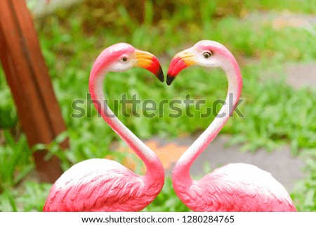 2 Famego Bird in Heart sign, love sign for Valentine festival.