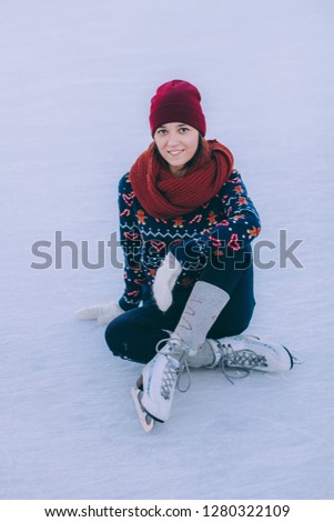 Happy girl skating
