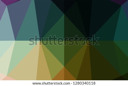 Dark Multicolor, Rainbow vector low poly texture. Brand new colored illustration in blurry style with gradient. The polygonal design can be used for your web site.