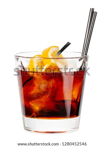 Alcohol cocktail isolated on white background