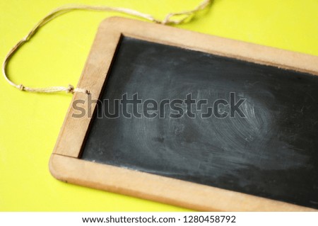 used empty vintage chalkboard with copy space