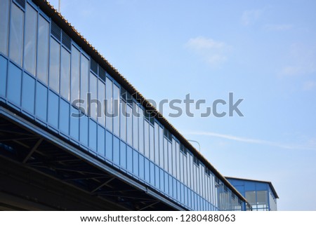 blue glass bridge