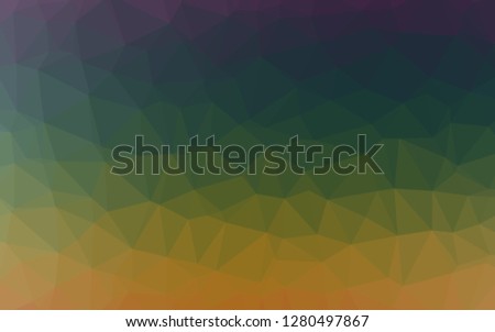 Dark Multicolor, Rainbow vector shining triangular background. Shining illustration, which consist of triangles. Template for a cell phone background.