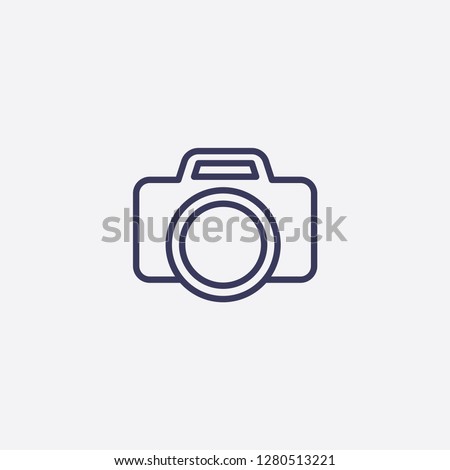 Outline camera icon illustration isolated vector sign symbol
