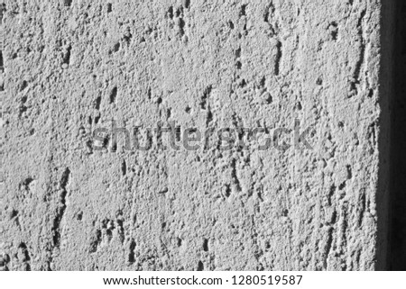 Close up texture of a apartment building exterior in black and white