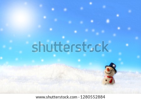 Santa Claus in the snow