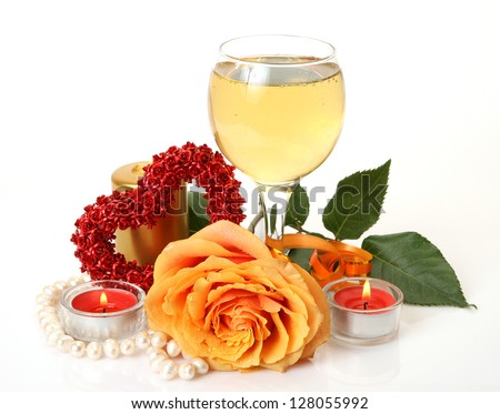 Wine and rose