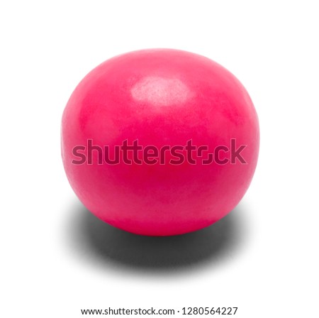Large Pink Gumball Isolated on White Background. Royalty-Free Stock Photo #1280564227