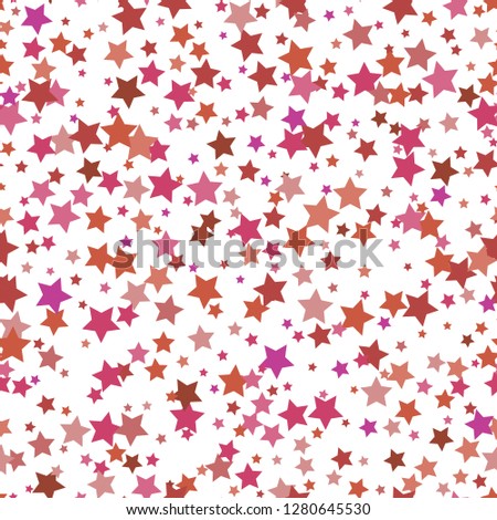 Seamless abstract pattern with stars of different colors and size. Nice and colorful Vector illustration. Good for printing.