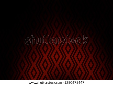 Dark Red vector texture with lines, rhombuses. Colorful lines, squares on abstract background with gradient. Smart design for your business advert.