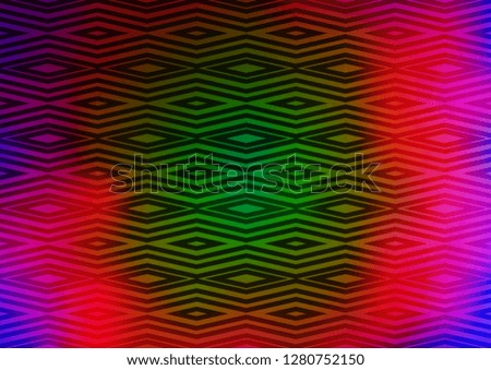 Light Multicolor, Rainbow vector layout with lines, rectangle. Glitter abstract illustration with colorful lines, rhombuses. Pattern for ads, posters, banners.