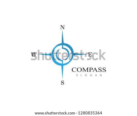 Compass Logo sign Template vector icon illustration design