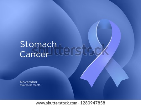 Stomach Cancer awareness month in November. Periwinkle color ribbon Cancer Awareness Products. Vector illustration.