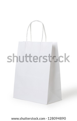 blank paper bag Royalty-Free Stock Photo #128094890