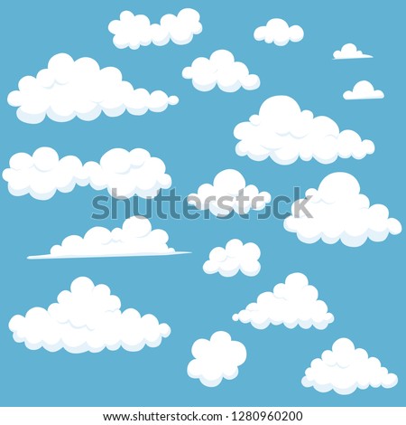 Cartoon Cloud Set