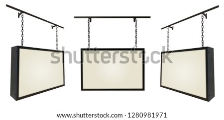 White lightbox isolated on white background.