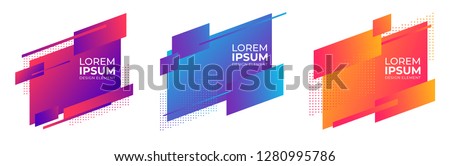 geometric colorful abstract shapes badges background. for banner web, app, poster vector