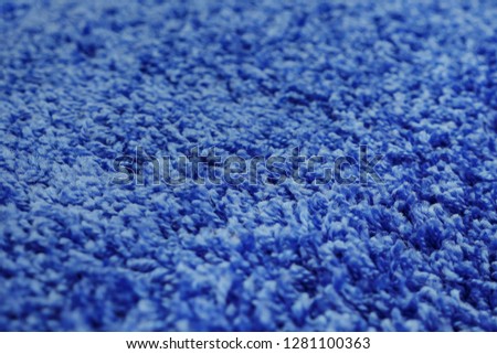 The blue carpet, shooting angle in obliquely, selective focus