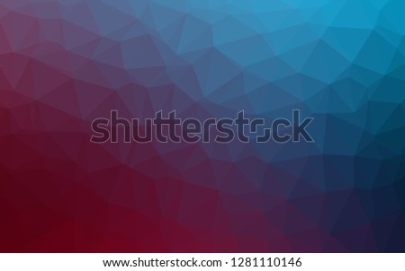 Dark Blue, Red vector polygon abstract background. Colorful illustration in abstract style with gradient. Completely new template for your business design.