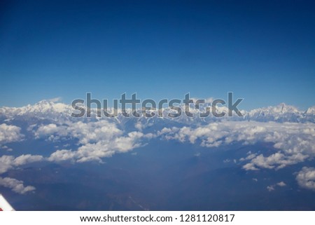 High view pictures of the Himalayas Taken from Nepal Airways aircraf.