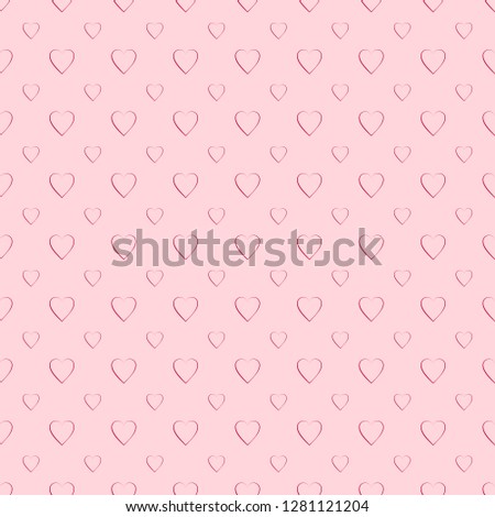 Seamless vector pattern from graceful big and small red hearts on a pink background. Valentine's Day, Mother's Day, Wedding day or Women's Day. Vector color background.