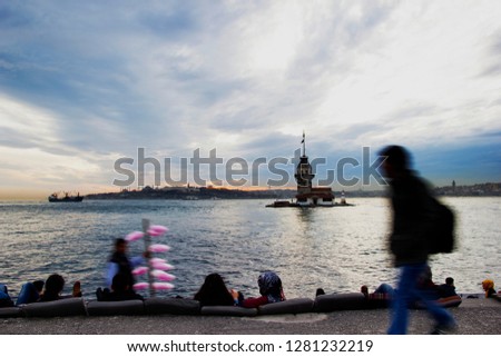 a view of istanbul, girl tower, turkey 