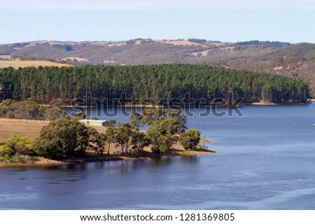 Myponga Reservoir, South Australia, Australia.The Myponga Reservoir is a reservoir in South Australia, located about 60 km south of Adelaide near the town of Myponga. 