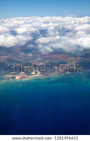 Aerial View of the Maui Island, Hawaii, USA.