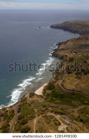 Aerial View of  Maui Island, Hawaii, USA.