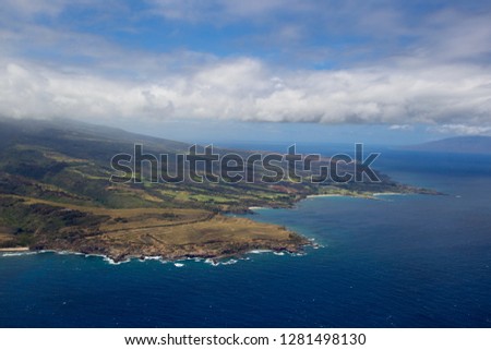 Aerial View of  Maui Island, Hawaii, USA.