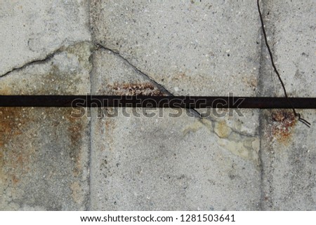 close up of the cement wall