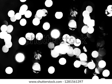 Abstract Blurry Lights. Bokeh Defocused Night Photography