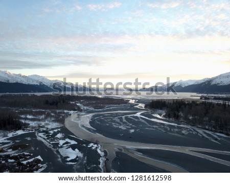 Drone views from Nash Road Seward Alaska 