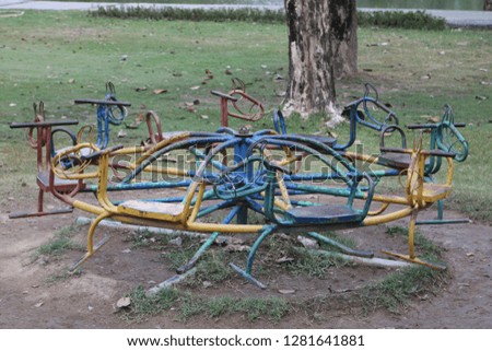 old playground in the garden