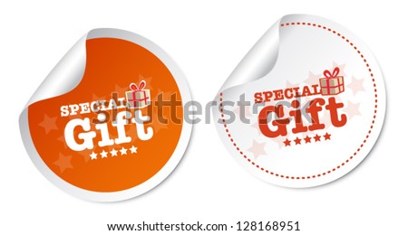 Special Gift Stickers Royalty-Free Stock Photo #128168951