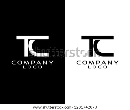 tc, ct  initials letter company logo vector