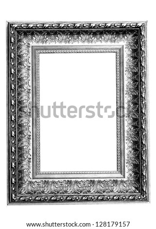 vintage photo frame on white background