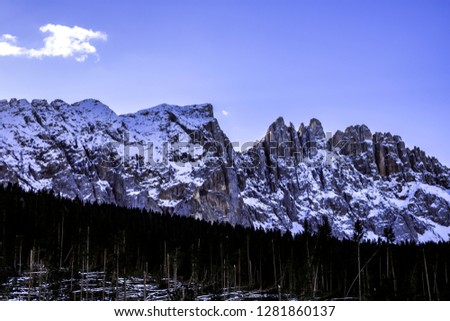 Dolomiti, Trentino Alto Adige, Italy. Latemar - Dolomites Mountains.