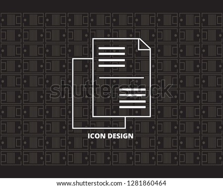 Document icon, File icon, Page icon with new style on background